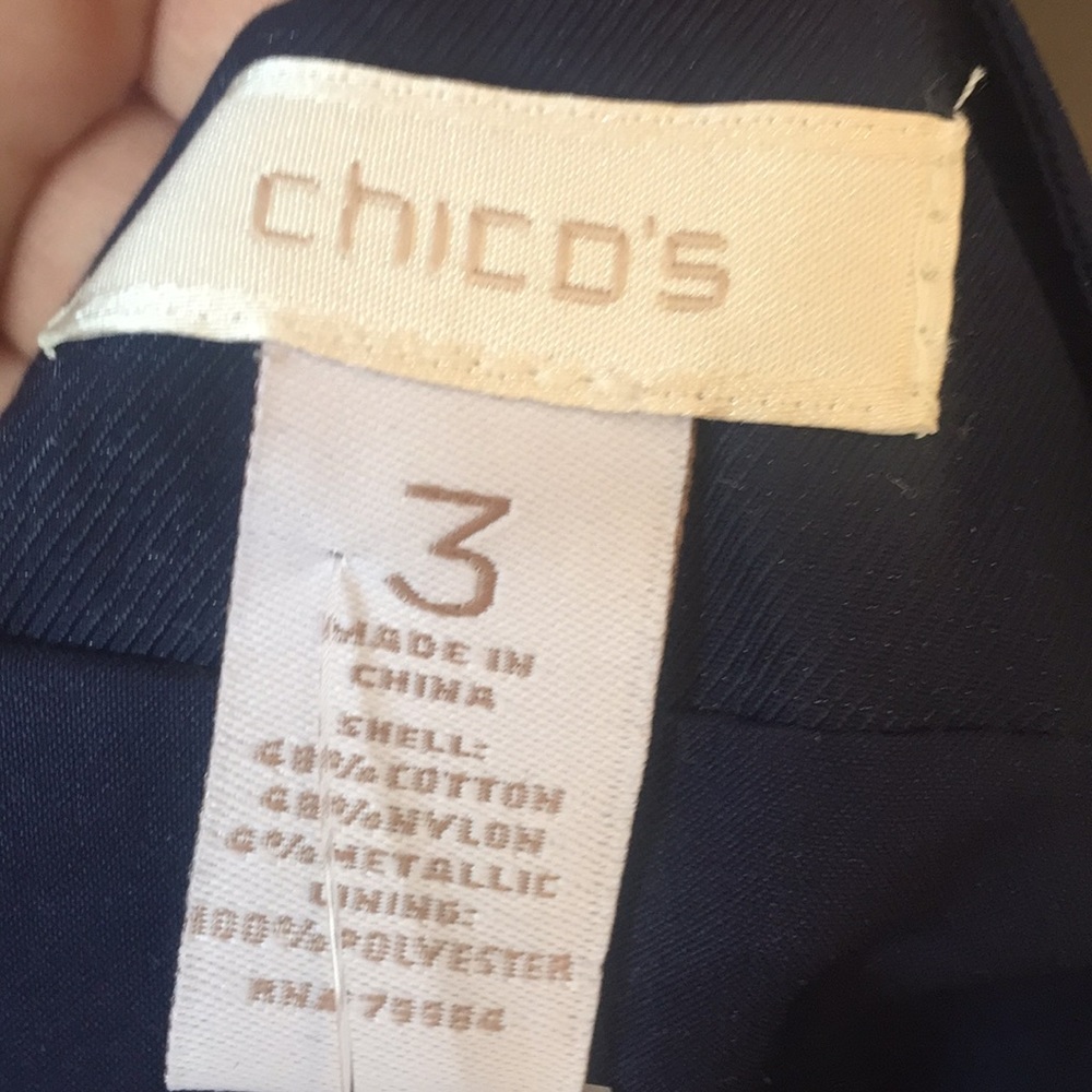Chico’s Rouched Front Rachel Solid Midnight - Picture 7 of 8